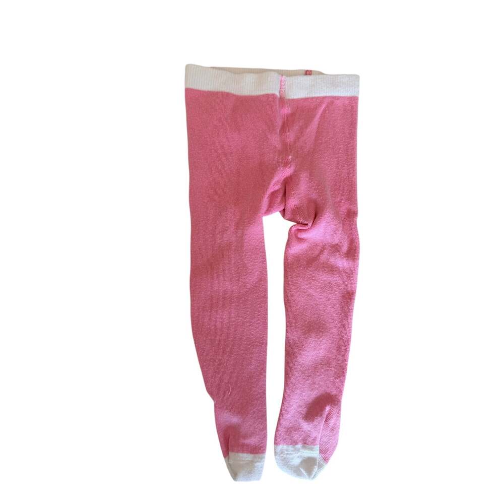 Adorable Baby Boden Pink & White Tights - Girls 6-9 Months